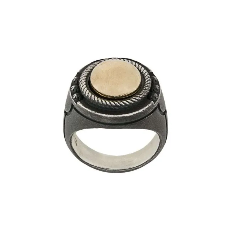 NOVE25 Two Tone Signet Ring-0