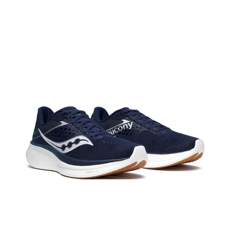 Saucony Anti Slip Wear Resistant Low Top Casual Running Shoes Men's Blue White-3