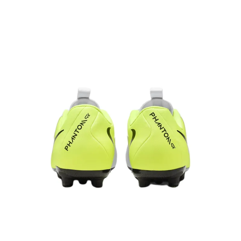 Nike Jr. Phantom GX 2 Academy Abrasion Resistant Shock Absorbers Low Top Kids' Soccer Shoes Silver Yellow Black Kids'-4
