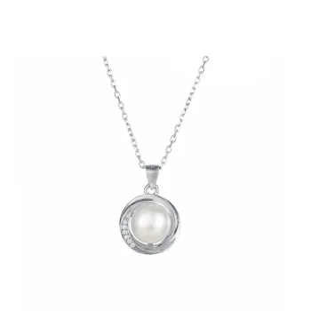 Yiru S925 Silver Single Freshwater Pearl Necklace Jewelry Accessories Women's