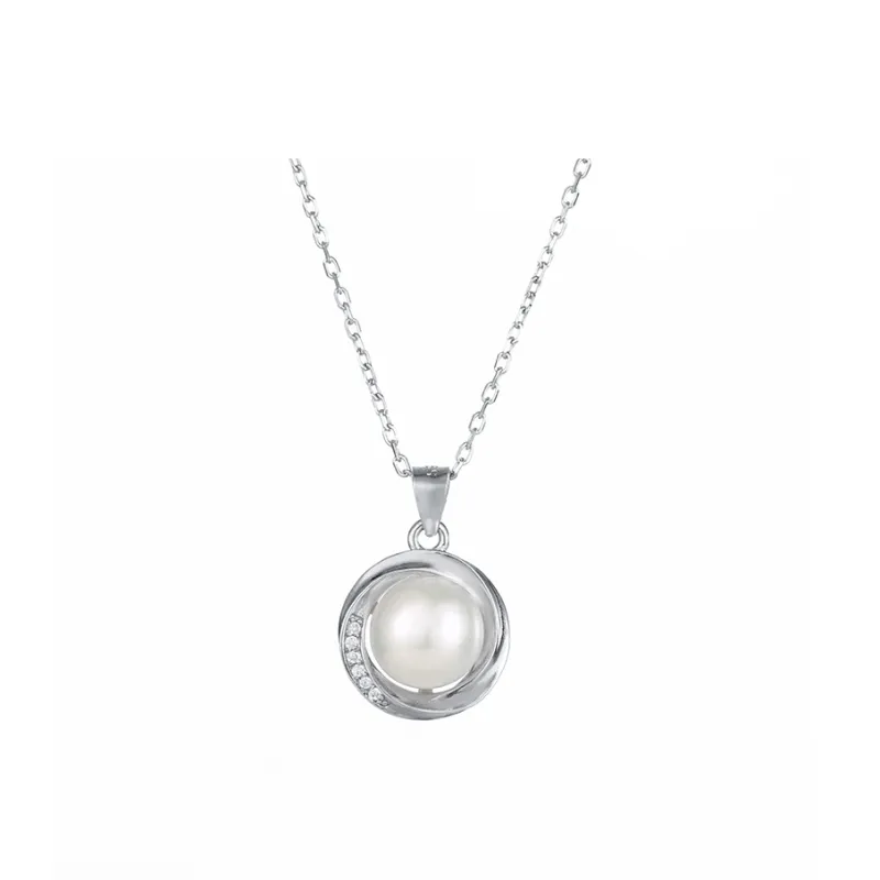 Yiru S925 Silver Single Freshwater Pearl Necklace Jewelry Accessories Women's-0
