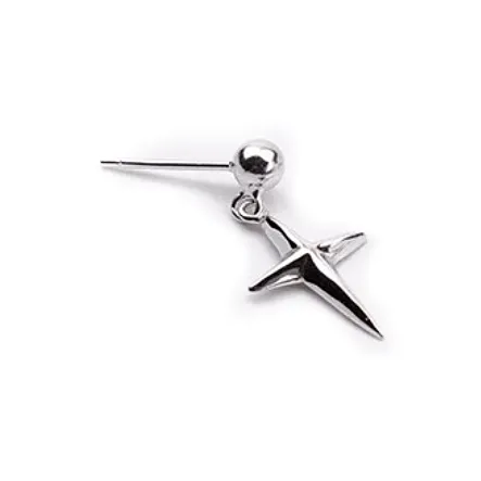 ZWU 925 Sterling Silver Earrings Unisex-0