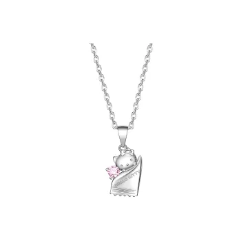 TIDECOLOR Hello Kitty S925 Silver Sterling Silver Necklace Women's