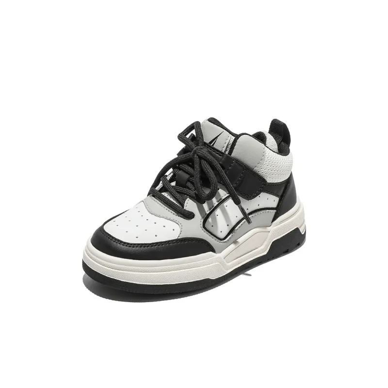 NAUTICA Anti Kick Cushioning Lightweight Cushioning Mid Top Kids Lifestyle Shoes White Black Kids'-3