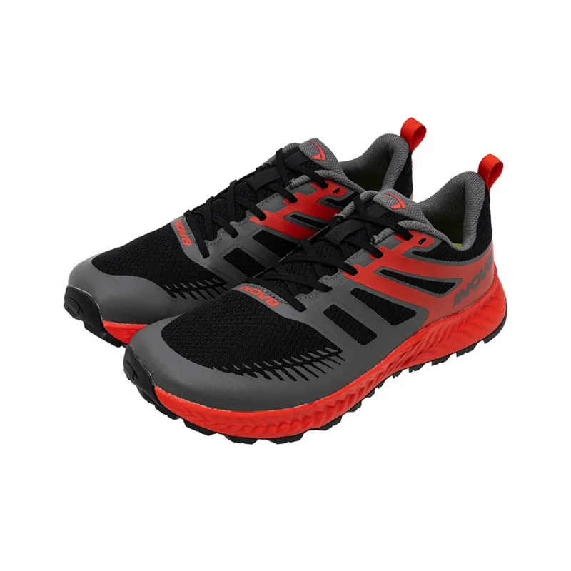 INOV-8 Anti-Slip Wear-Resistant Low-Top Trail Running Running Shoes Men's Black-Red-Gray-3