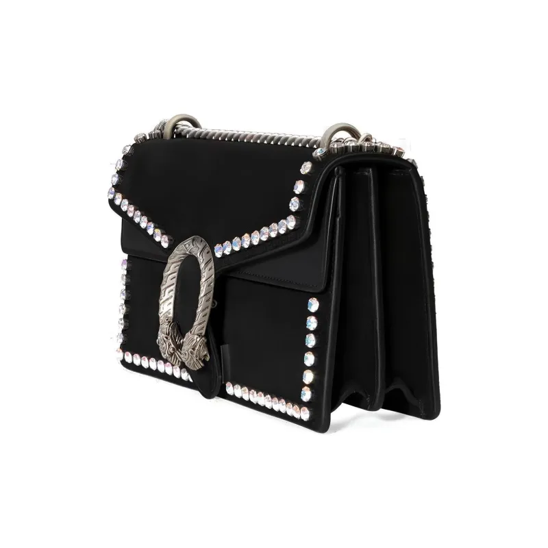 GUCCI Dionysus Suede Crossbody Bag, Shoulder Bag Trumpets Women's Black-1