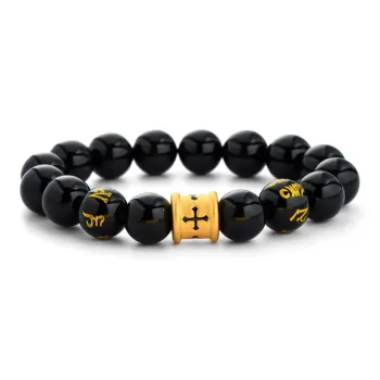 LONGFENGYUAN Agate Bracelets Men's