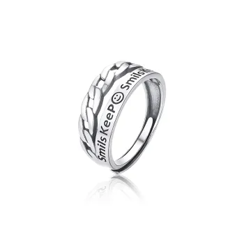 FOREVER MELODY 925 Sterling Silver Rings Men's Silver