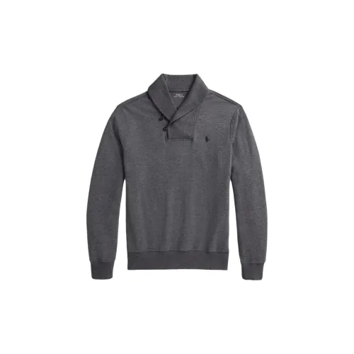 Polo Ralph Lauren Luxury Jersey Shawl-Collar Knitwear Men's Gray