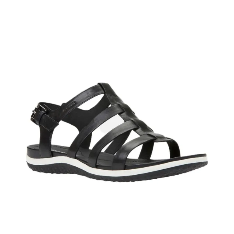 GEOX Vega Roman Sandals Women's Black-1