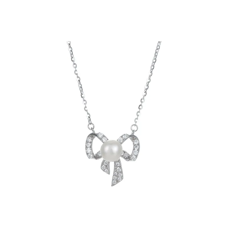 Yiru S925 Silver Freshwater Pearl Necklaces Women's-0