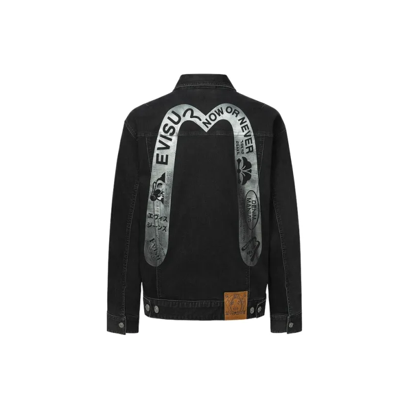 EVISU Jackets Coats Men's Denim Black-1