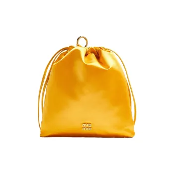 MIU MIU Satin Clutch Women's Yellow