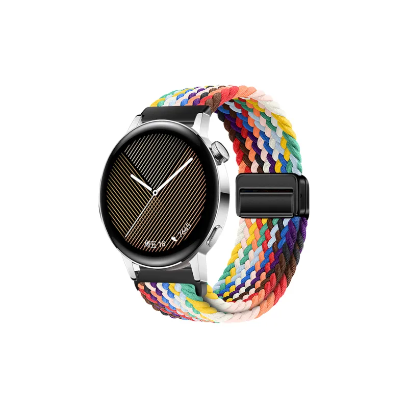 Watchbond Compatible With Huawei GT5 Huawei Compatibility Watch Band 18/20/22mm Nylon Material-2