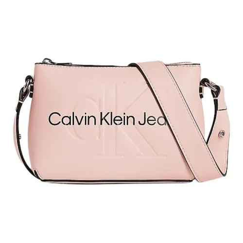 CALVIN KLEIN Smooth Artificial Leather Shoulder Bag Crossbody Bag Women's Light Sea Snail Pink