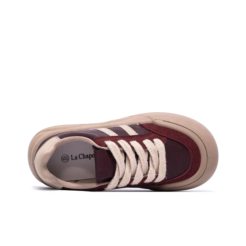 La Chapelle Cushioning Wear Resistant Low Top Skateboard Shoes Women's Ancora Red-2