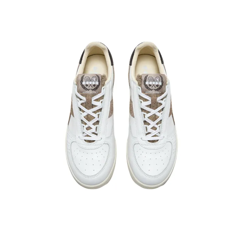 Diadora Heritage Anti Slip Wear Resistant Low Top Casual Shoes Men's White-4