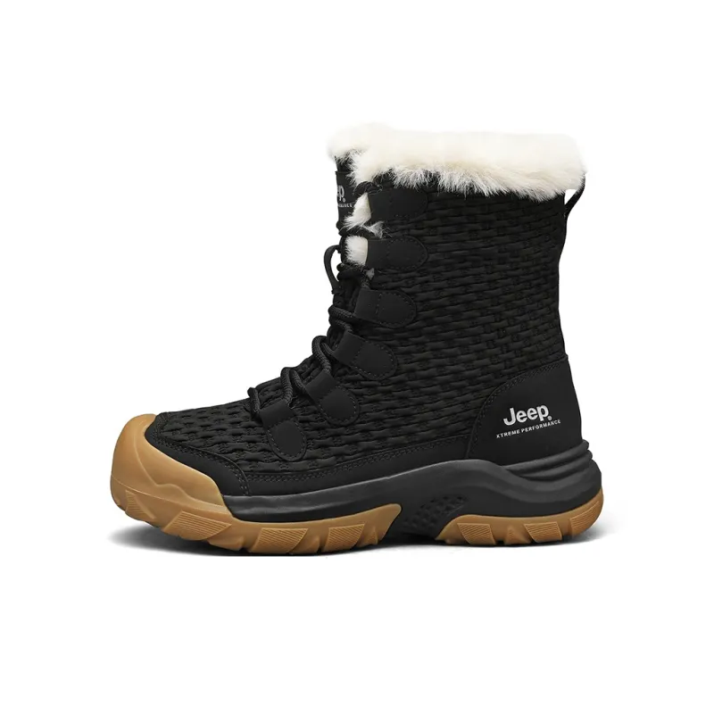 Jeep Warm Fleece-Lined Padded Shoes Short Mid-Calf Snow Boots Men's-7