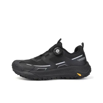 Camssoo Cushioned Slip Resistant Abrasion Resistant Low Top Trekking Shoes Men's Black