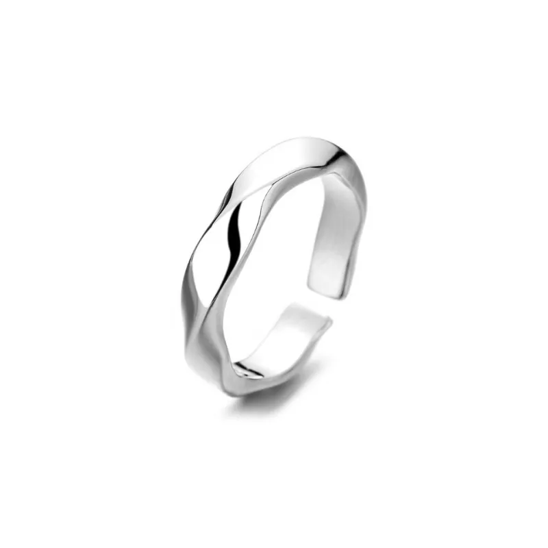 FOREVER MELODY 925 Sterling Silver Rings Men's Silver-29