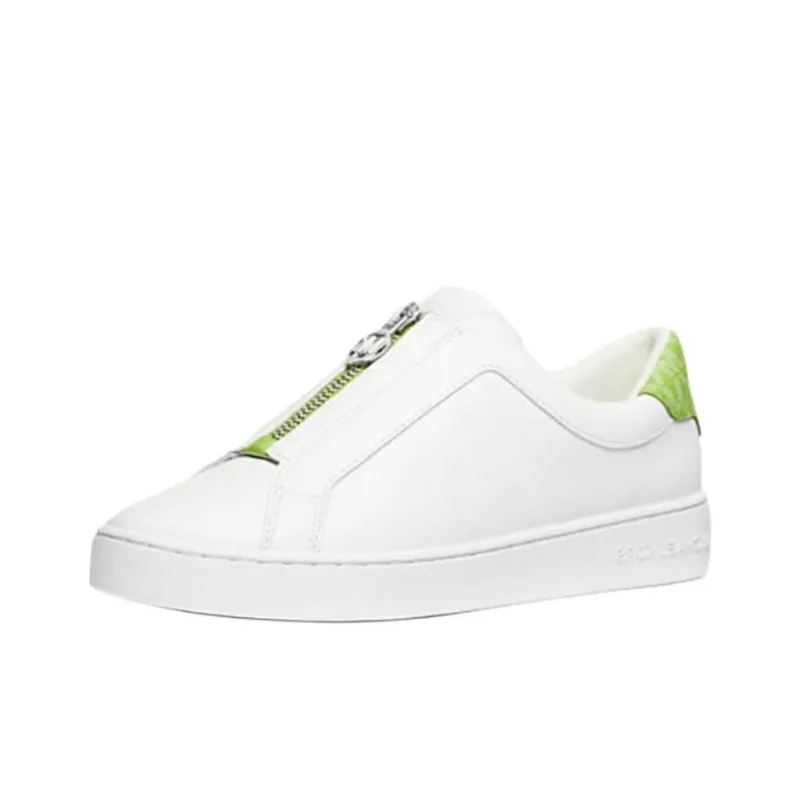 MICHAEL KORS Keaton Low-Top Skateboard Shoes Women's White Green-3
