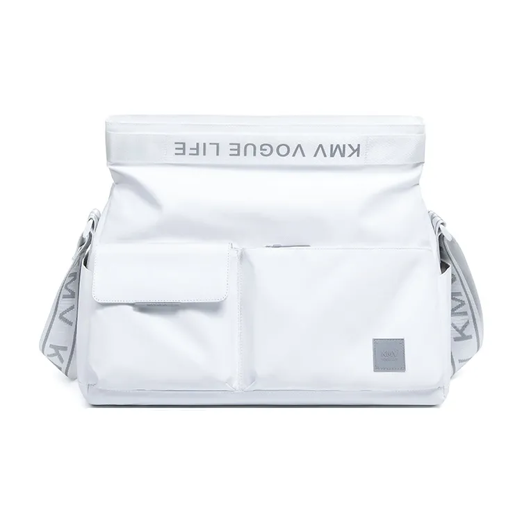 KMV Polyester Gym Bag Medium Size Unisex Black/White/Gray-8