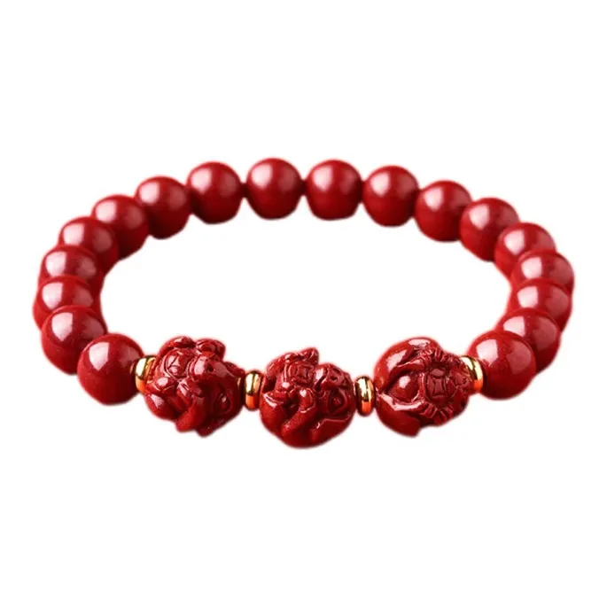Bubble Scallops Reconstructed Cinnabar Bracelets Unisex-6