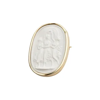 SIMONE ROCHA Embossed Porcelain Brooch