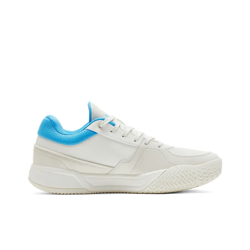 PEAK Taichi Oukou Cushioning Rebound Wear-Resistant Slip-Resistant Low-Top Basketball Shoes Men's Ivory Blue-1