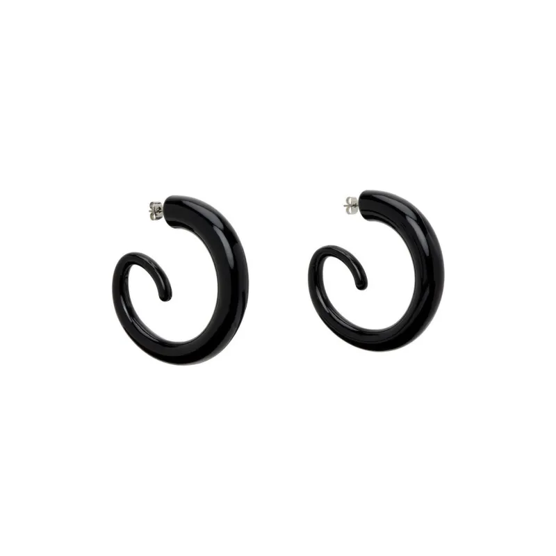 Gimaguas Polyethylene Earrings Women's Black-1