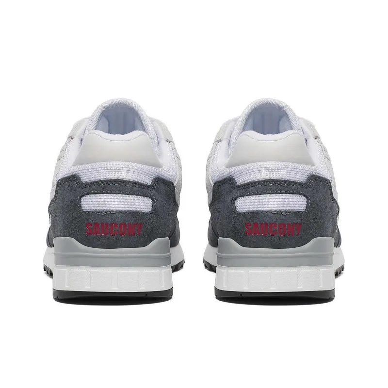 Saucony Shadow 5000 Anti Slip Wear Resistant Low Top Casual Running Shoes Unisex White Gray-4