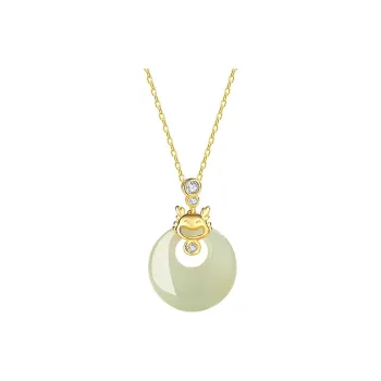 Andaozi Hetian Jade Necklaces Green Jade Women's