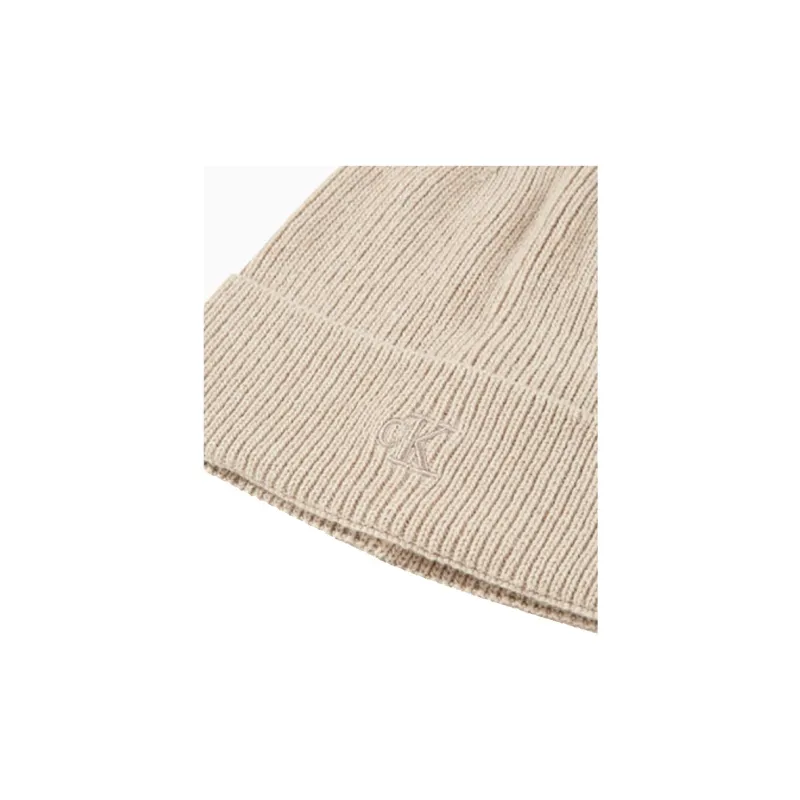 CALVIN KLEIN Nylon Wool Viscose Cashmere Beanies Men's Beige-2