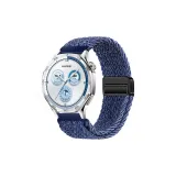 [Magnetic Clasp-Woven Loop]Blue & White-Black Buckle