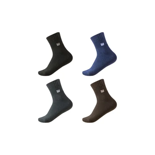 MIIOW Mid Calf Socks Unisex 4 Pack