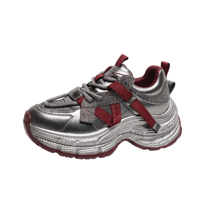 Mulinsen Height Increasing Low-Top Chunky Sneakers Women's-0
