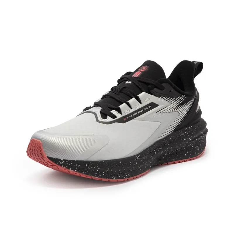 361° Rainy Day 7.0 Slip Resistant, Abrasion Resistant, Waterproof Low Top Trail Running Shoes Men's Silver White-1