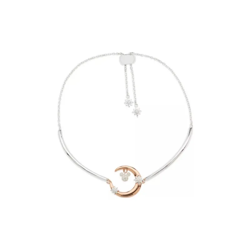 Disney Silver 18K Rose Gold Cubic Zirconia Bracelets Women's Silver-0