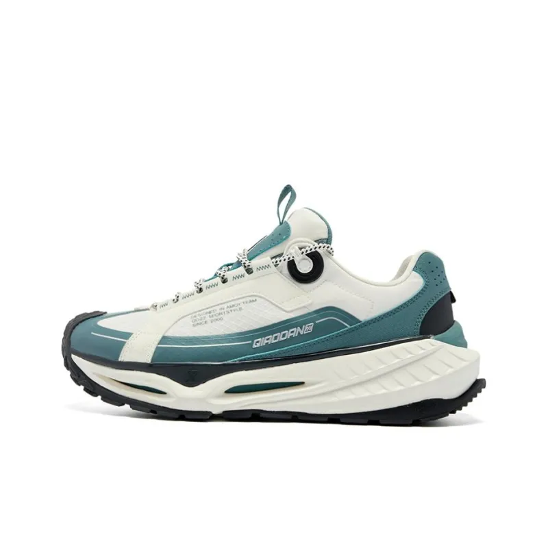 QIAODAN Anti Slip Wear Resistant Low Top Casual Shoes Men's White Cyan-0
