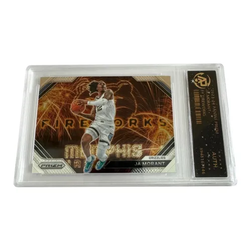 PANINI Morant Grizzlies Prizm Horizontal Firework Teca Player Card Morant Player Card Graded Cards 1 Pc