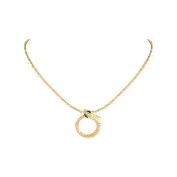 DREAM PARTY Copper Alloy Necklace Collarbone Chain Unisex Gold/Silver
