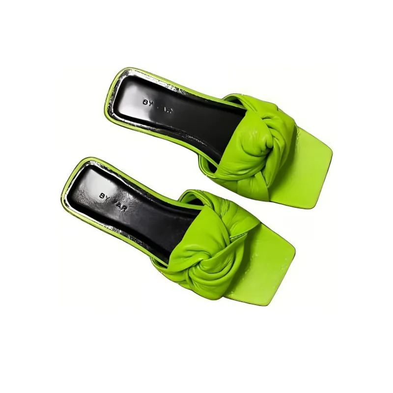 By Far Slide Slippers Women's Green-3