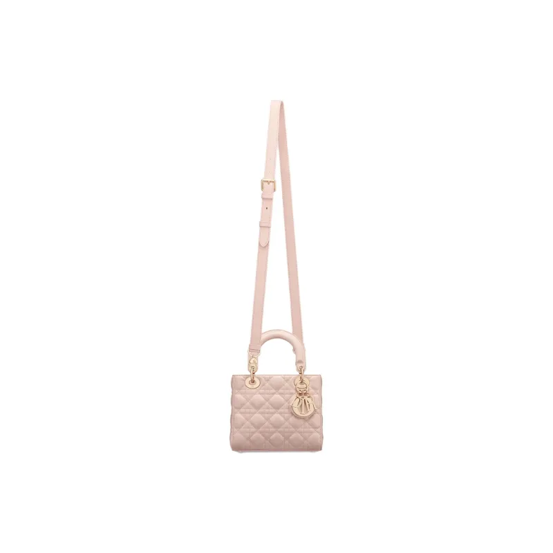 DIOR Lady Dior Sheepskin Lady Dior Bag, Shoulder Bag, Crossbody Bag, Handbag Small Size Women's Pink-1