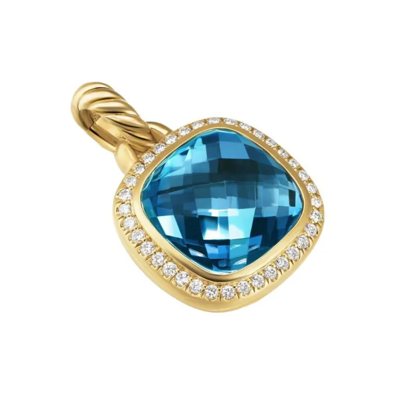 David Yurman 18kt Yellow Gold Albion Malachite And Diamond Pendant 15.5mm-0