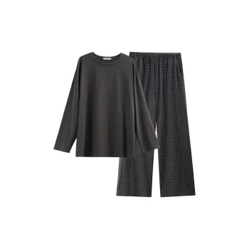 Same Language Pajama Set Men's Alocasia Black