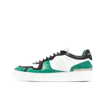 PHILIPP PLEIN Low Top Skateboard Shoes Unisex White Green