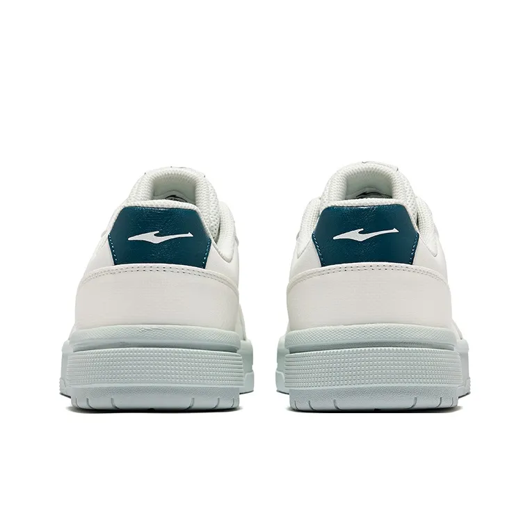 Erke Days And Wear Resistant Slip Resistant Low Top Skateboard Shoes Men's Microcrystal White Numbers Cyan-3