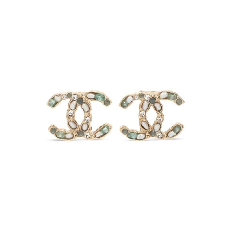 CHANEL Pre-Owned 1986-1988 CC Clip-on Earrings-0