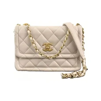 CHANEL Sheepskin Handbag, Shoulder Bag, Crossbody Bag Women's White