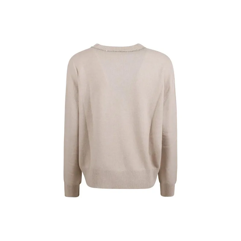 Fabiana Filippi Sequin Embellished Crewneck Knitted Jumper-1